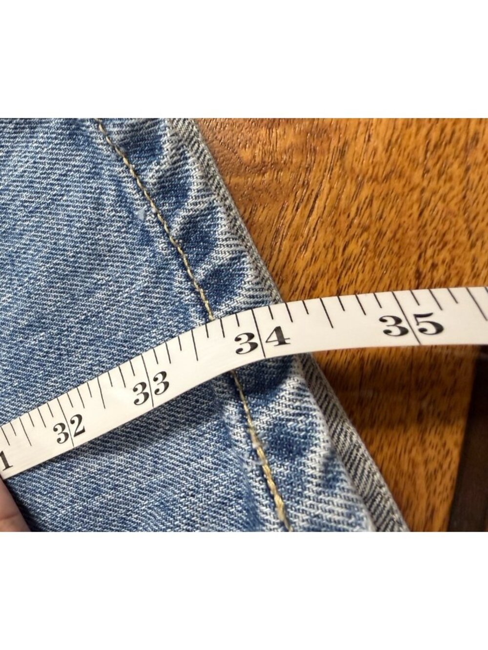 Vtg 90s Timberland Jeans Men’s 32x31 (tag 34) Straight Blue Denim Loose Baggy - Picture 4 of 10